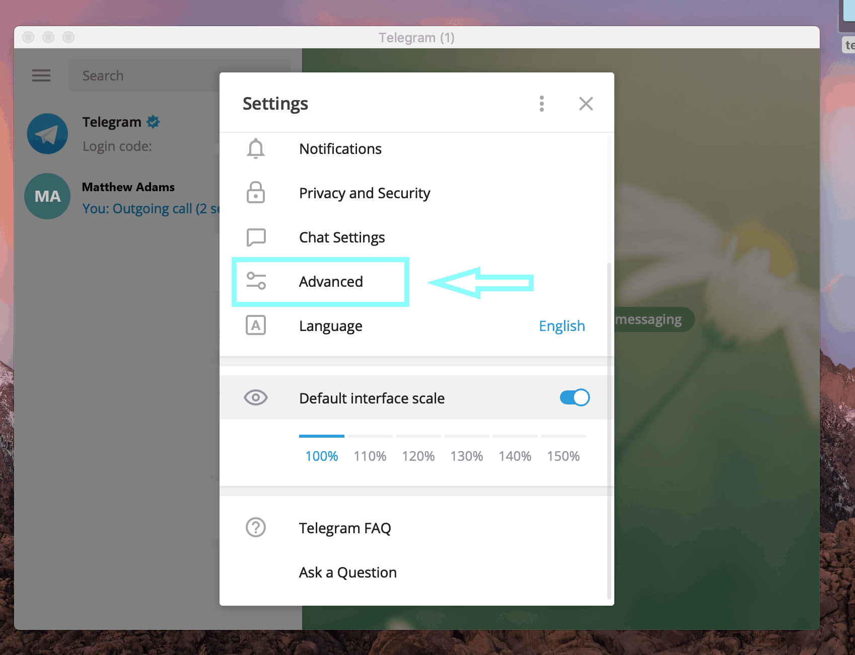 scroll down in sling app for mac
